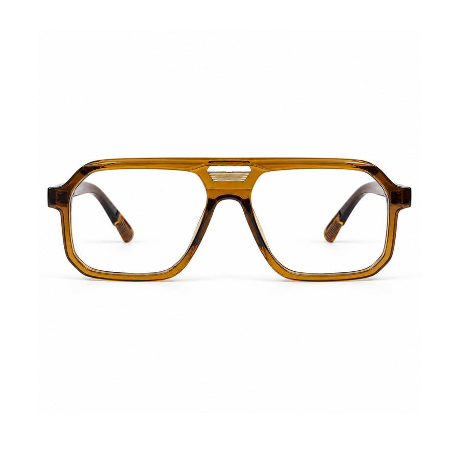 VERLIN 6240 Amber navigator optical frame, front view, 54-16-143 mm
