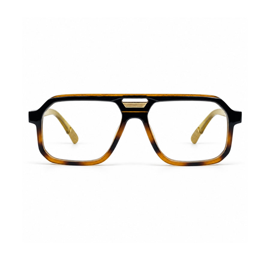VERLIN 6240 Tortoise Olive navigator optical frame, front view, 54-16-143 mm