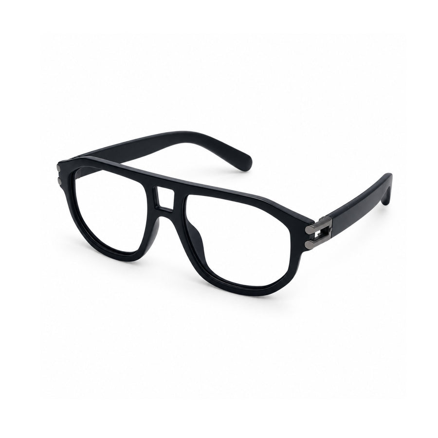 82104 VERLIN Navigator Computer Glasses in Matte Black - three-quarter view