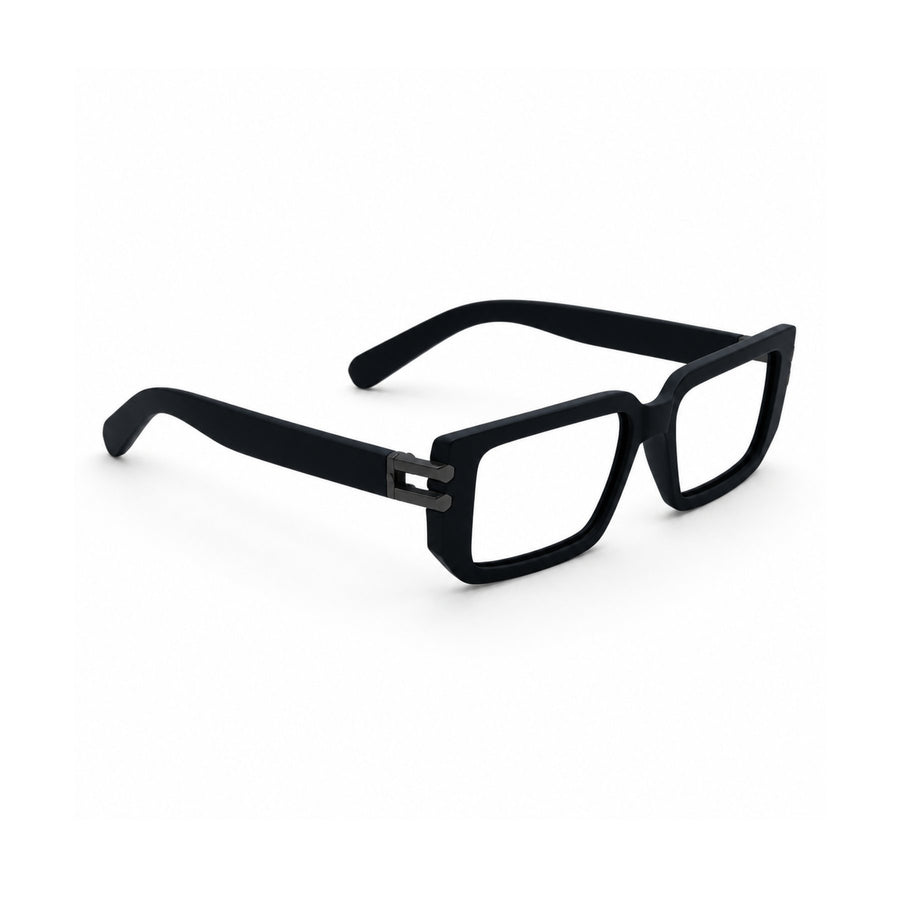 82108 VERLIN Rectangle Computer Glasses in Black - angled view