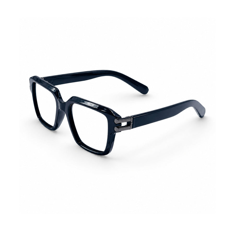 82110 VERLIN Square Computer Glasses in Midnight Blue - three-quarter view