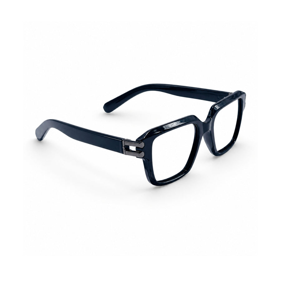 82110 VERLIN Square Computer Glasses in Midnight Blue - angled view