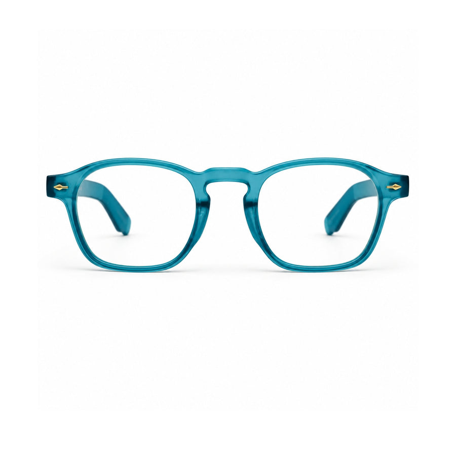 86307 VERLIN Square Optical Frame in Teal - front view