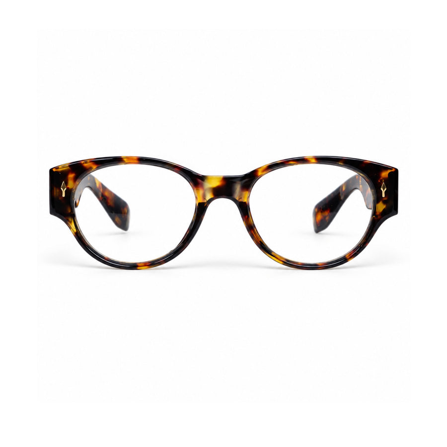 86309 VERLIN Oval Optical Frame in Tortoise - front view