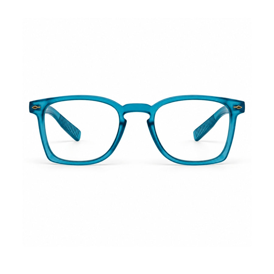 86312 VERLIN Square Optical Frame in Teal - front view