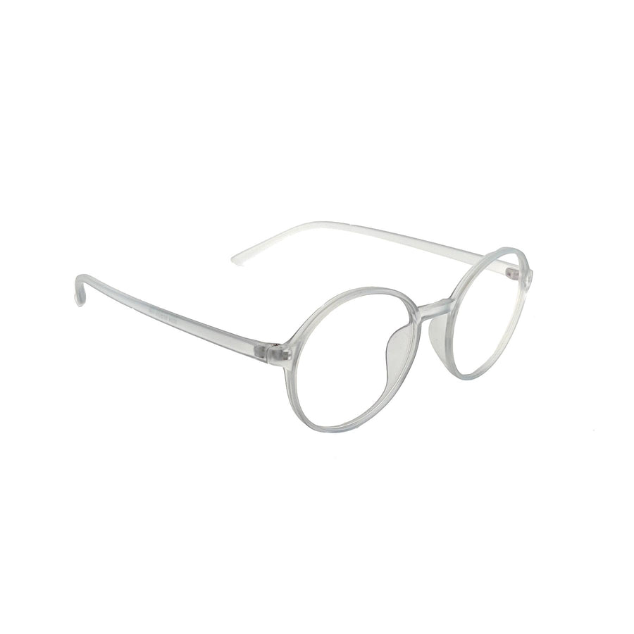 Verlin 3224 Round Optical Frame in TP White — detail view