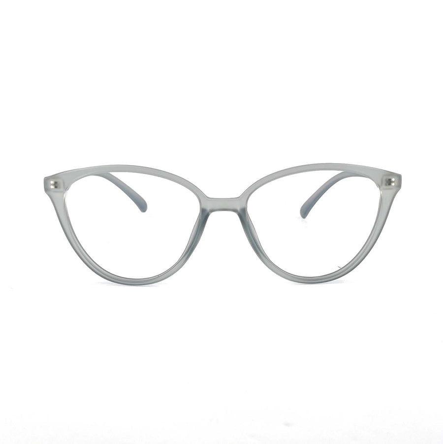 Verlin 3209 Cat-Eye Optical Frame in TP White — front view