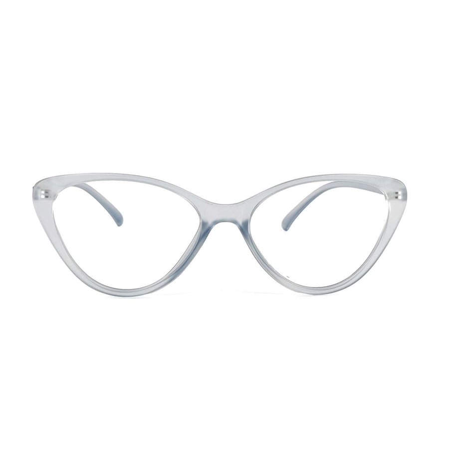 Verlin 3207 Cat-Eye Optical Frame in TP White — front view