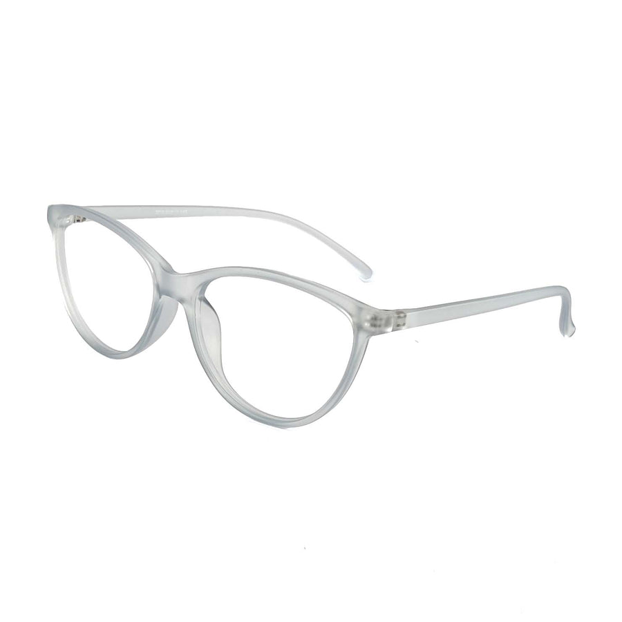 Verlin 3210 Cat-Eye Optical Frame in TP White — three-quarter view