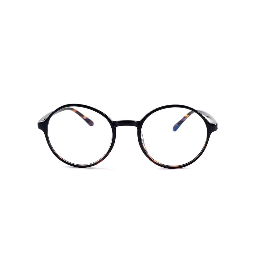 Verlin 3224 Round Optical Frame in Tiger — front view