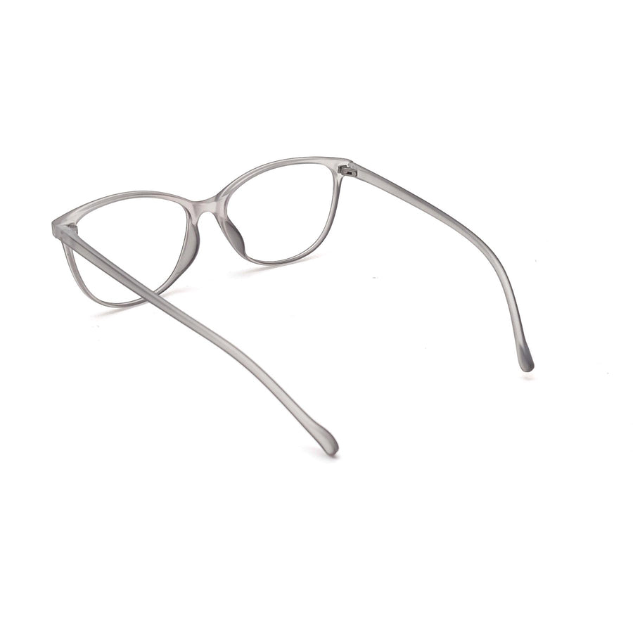 Verlin 3216 Cat-Eye Optical Frame in Gray — wide three-quarter view