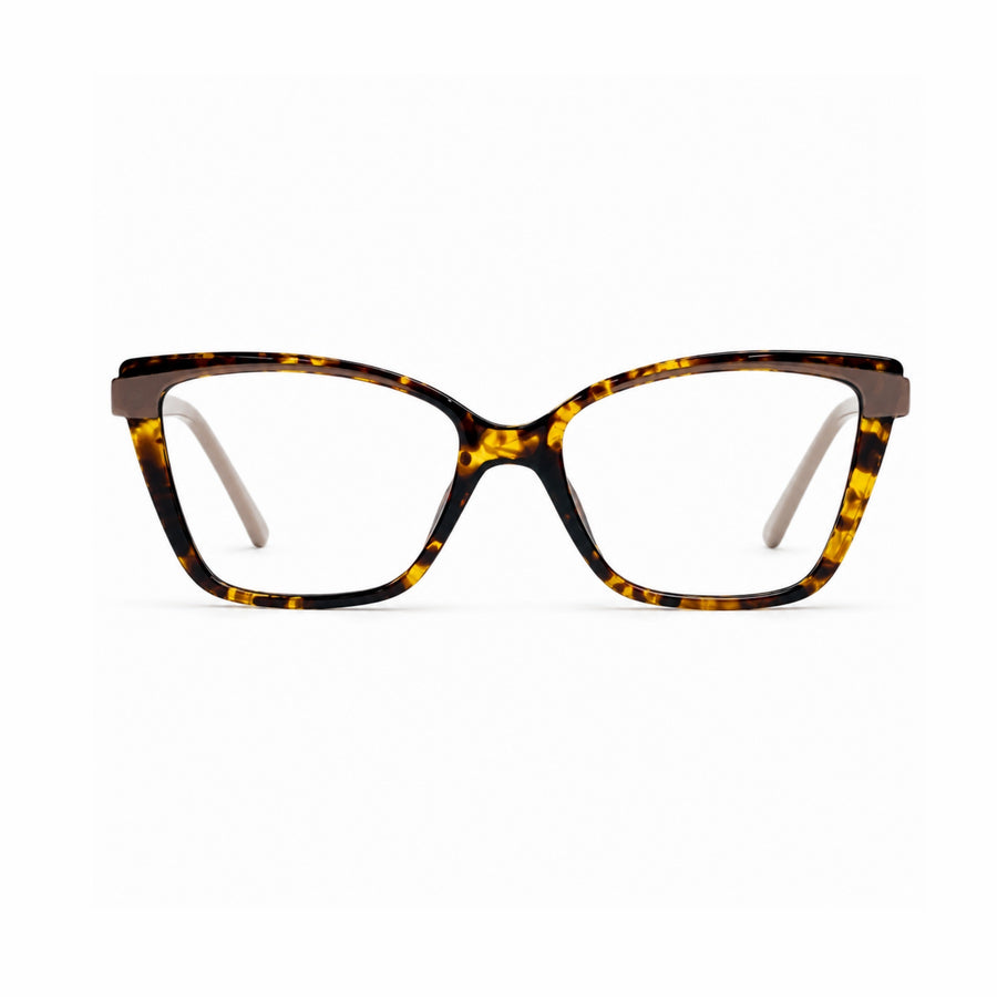 DOZY 35502 Women's Cat-Eye Optical Frame in Tortoise — front view