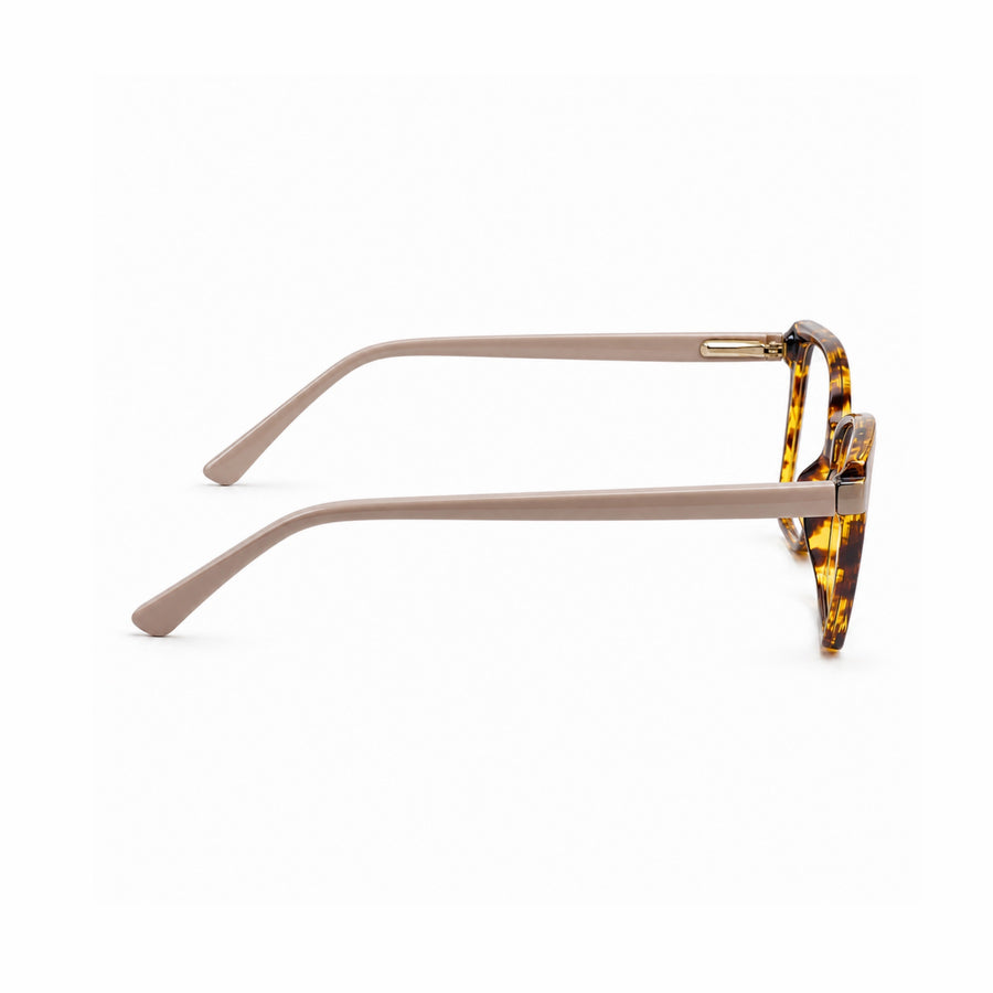 DOZY 35502 Women's Cat-Eye Optical Frame in Tortoise — side view