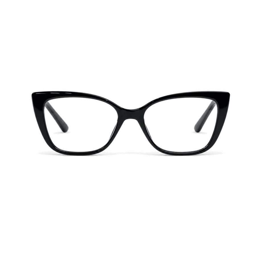 DOZY 35503 Women's Cat-Eye Optical Frame in Black — front view