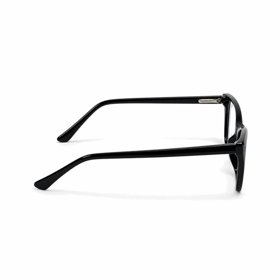 DOZY 35505 Women's Cat-Eye Optical Frame in Black — side view