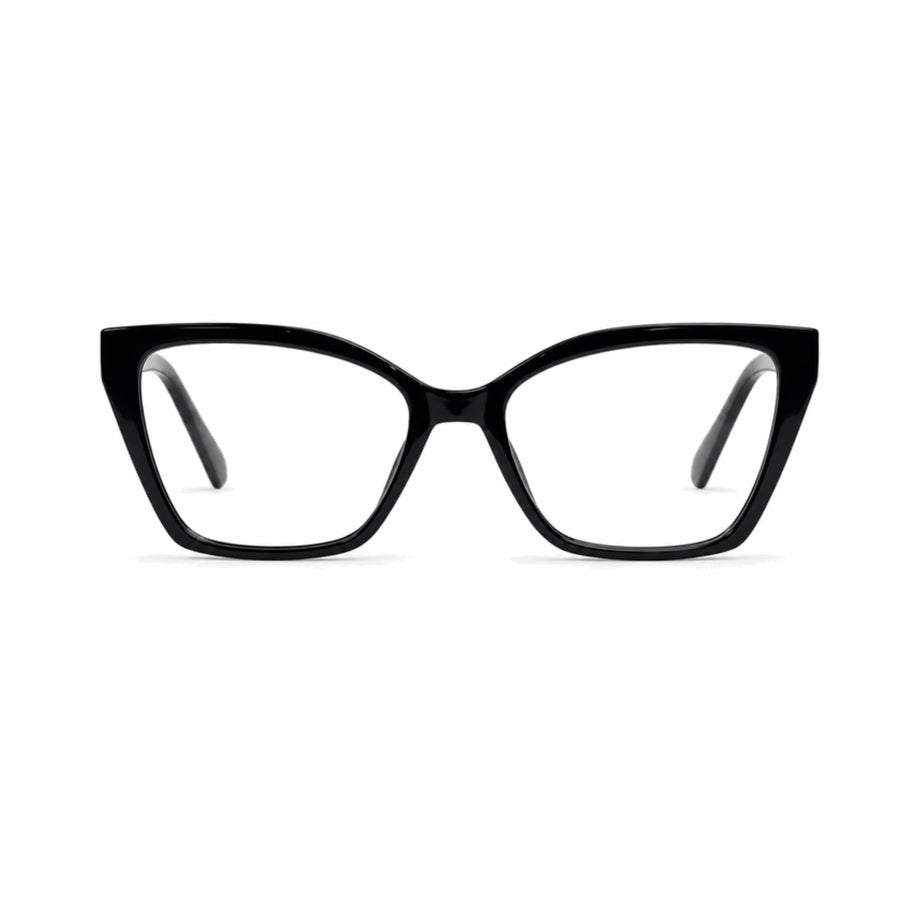 DOZY 35508 Women's Cat-Eye Optical Frame in Black — front view