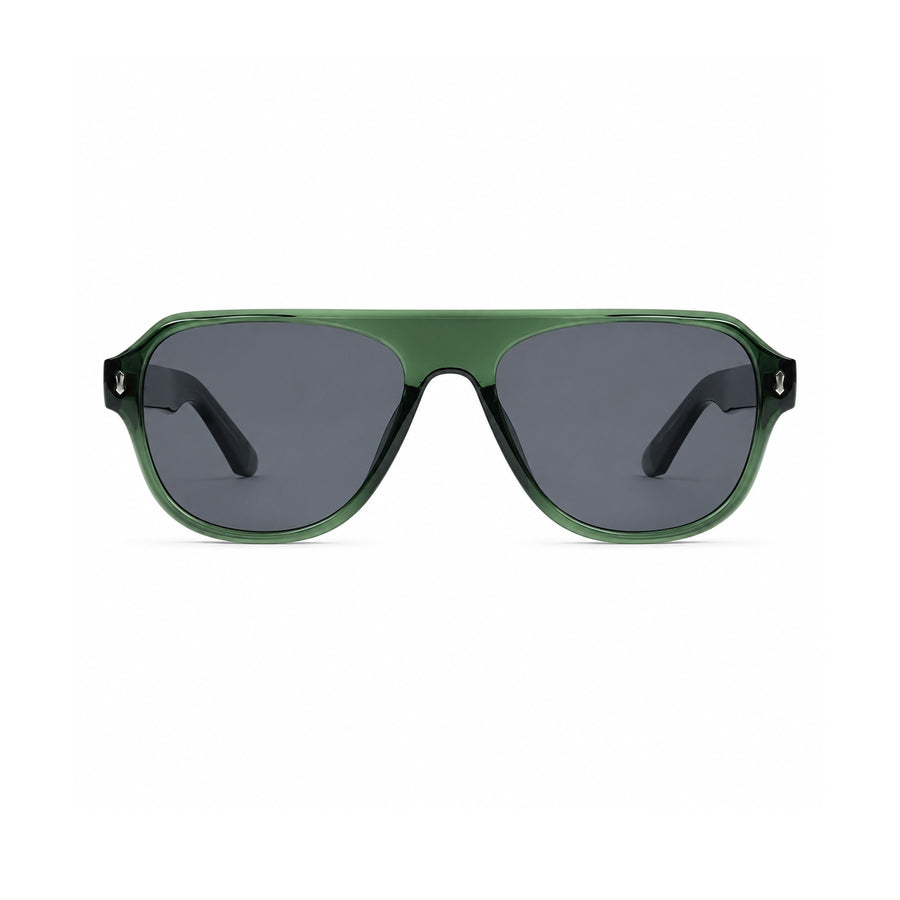 8801 Polarized Sunglasses in Green / grey — front view