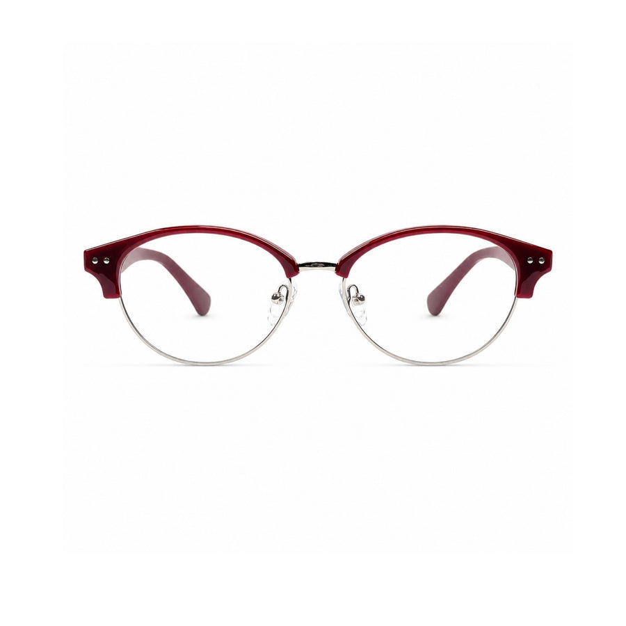 k9184 Red-silver / clear appearance — front view