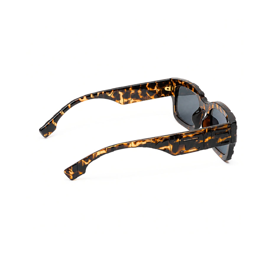 lh103 Rectangle Sunglasses in Tortoiseshell / grey — side view