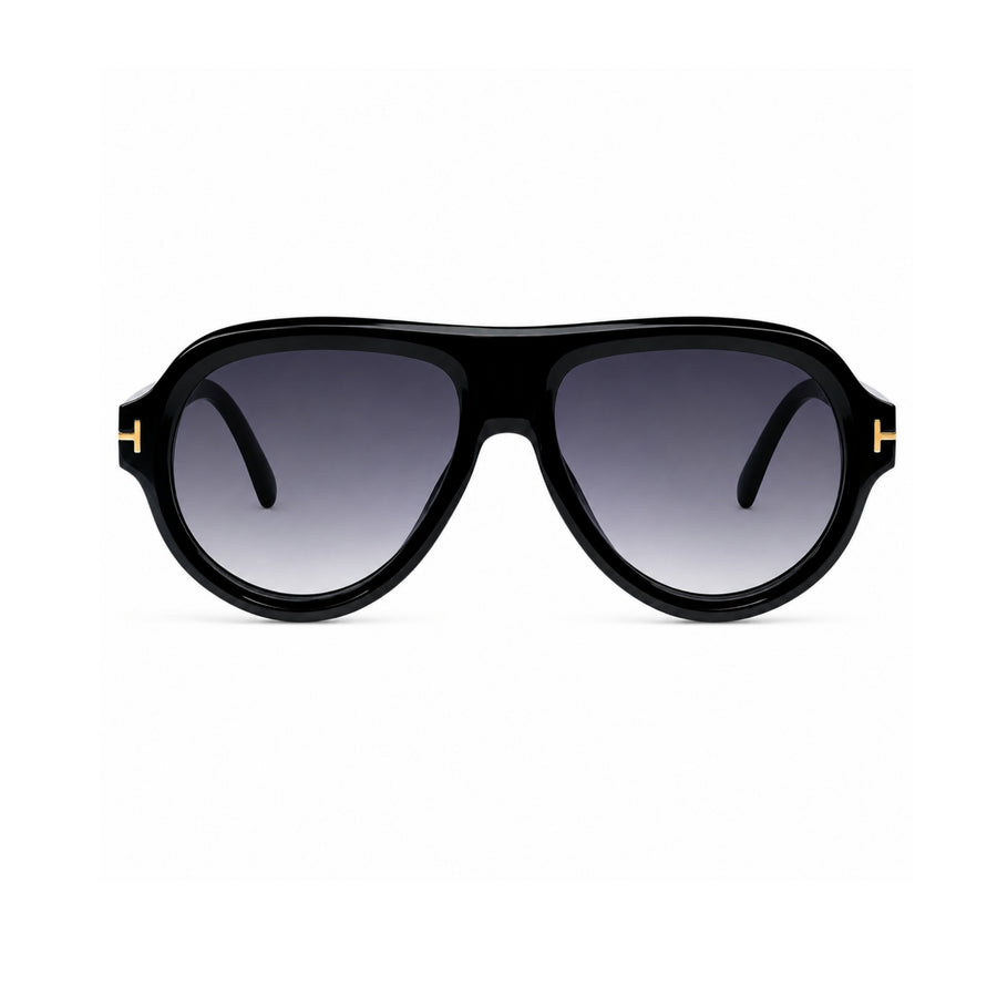 LH299 Men’s Aviator Sheet Eyewear in Smoke Gradient Lens — front view