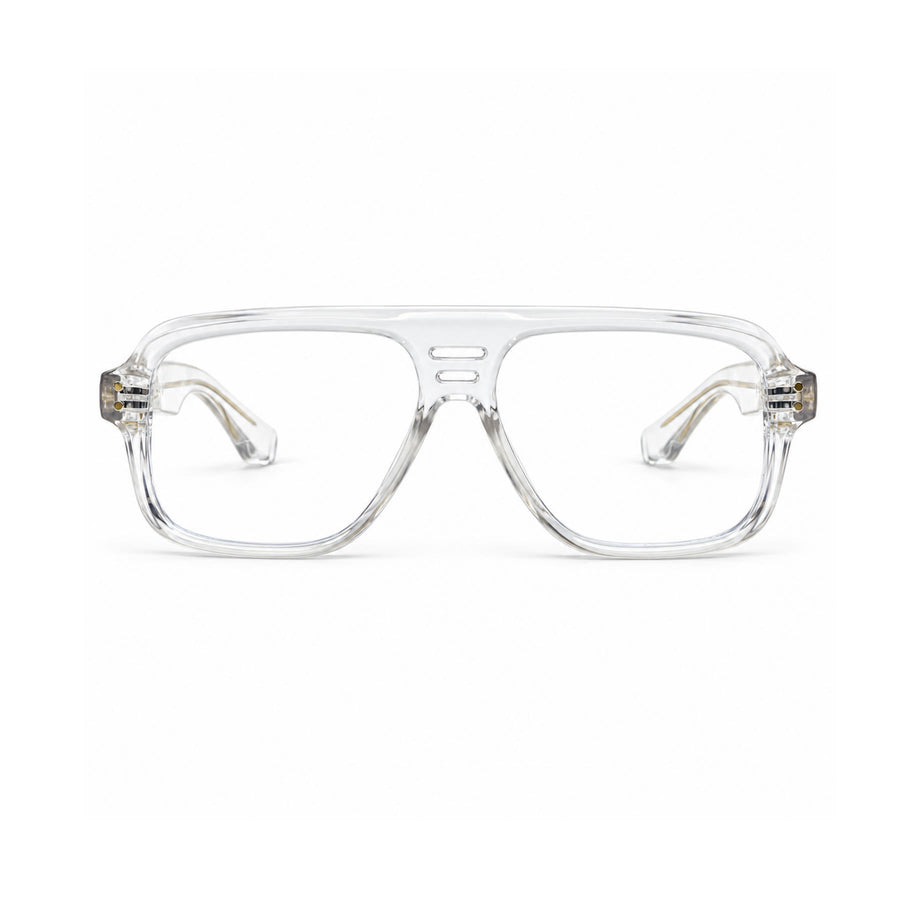V002 VERLIN Navigator Optical Frame in Crystal Clear — front view