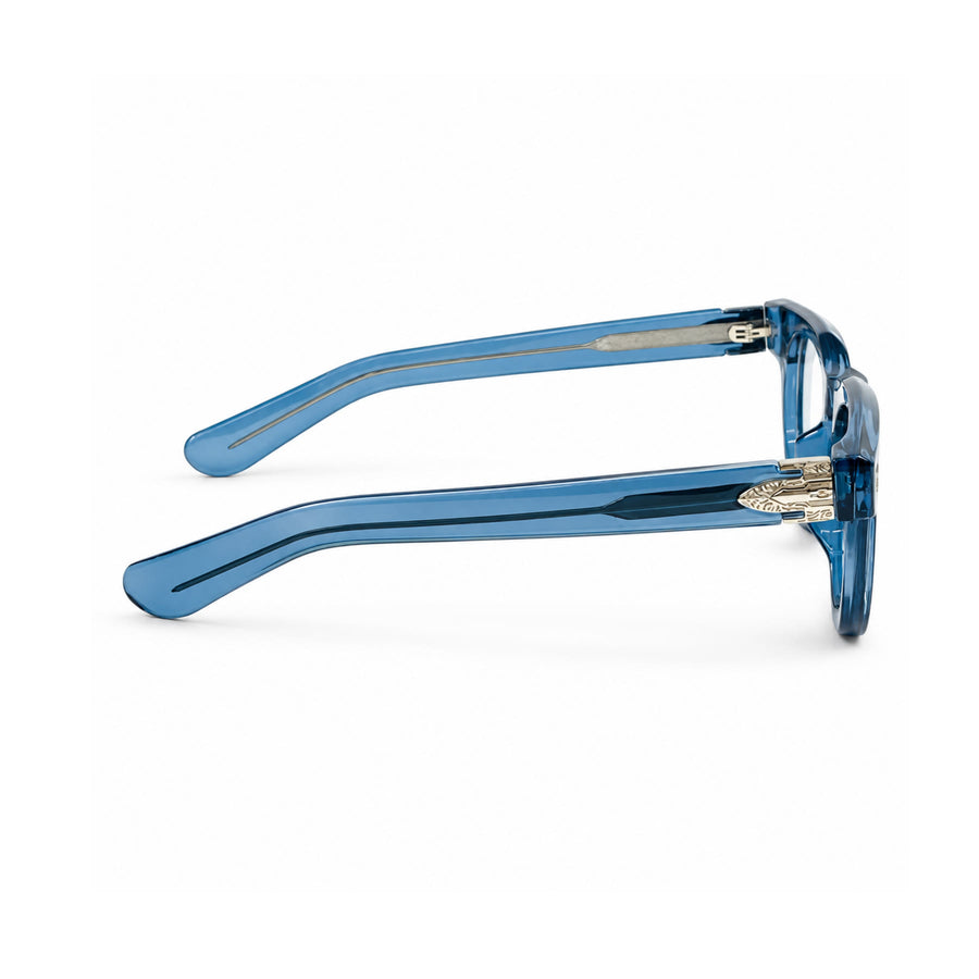 V004 VERLIN Round Optical Frame in Blue — side view