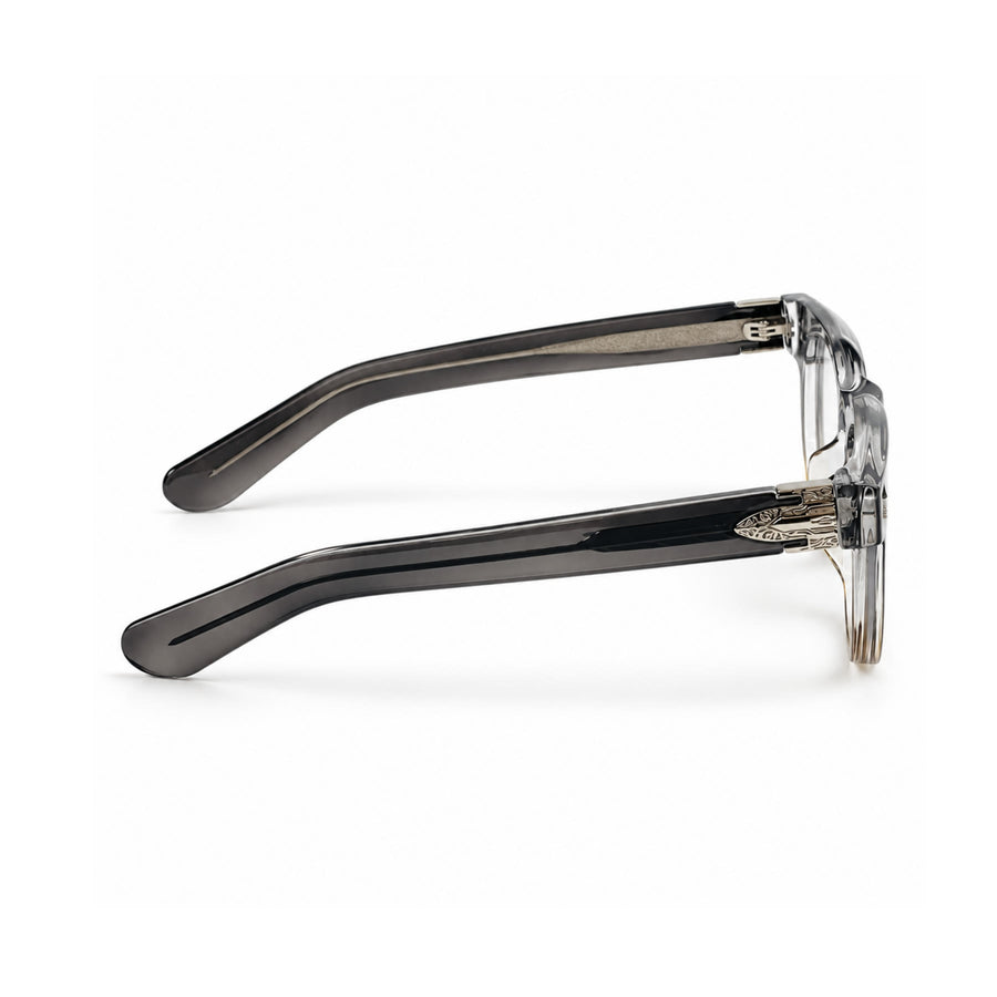 V004 VERLIN Round Optical Frame in Grey Amber — side view