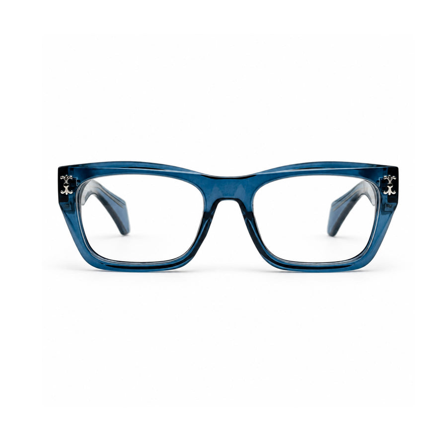 V005 VERLIN Rectangle Optical Frame in Blue — front view