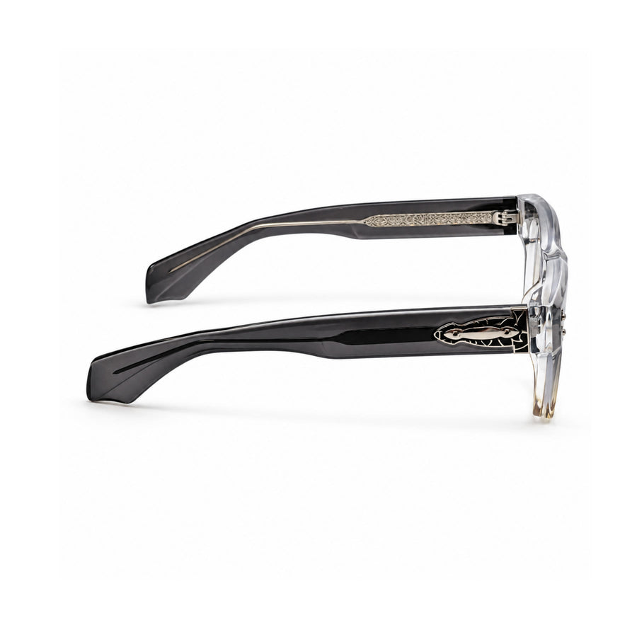 V006 VERLIN Square Optical Frame in Grey Amber — side view