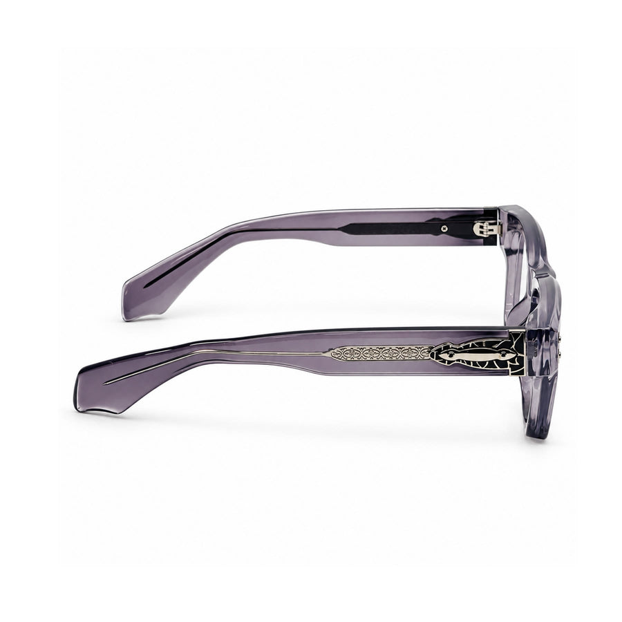 V006 VERLIN Square Optical Frame in Grey Crystal — side view