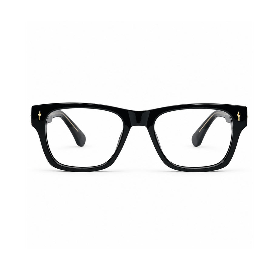 VM001 VERLIN Rectangle Optical Frame in Black Gold — front view