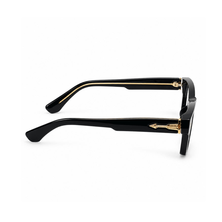 VM001 VERLIN Rectangle Optical Frame in Black Gold — side view