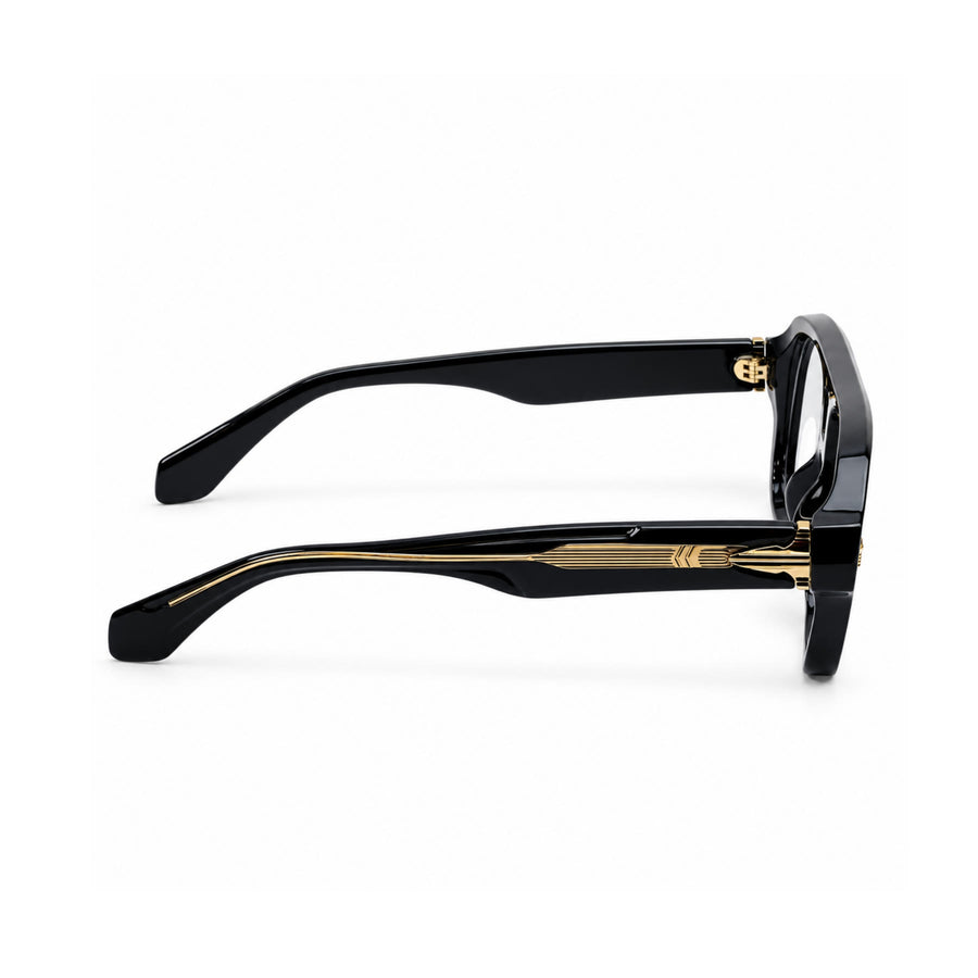VM008 VERLIN Navigator Optical Frame in Black Gold — side view