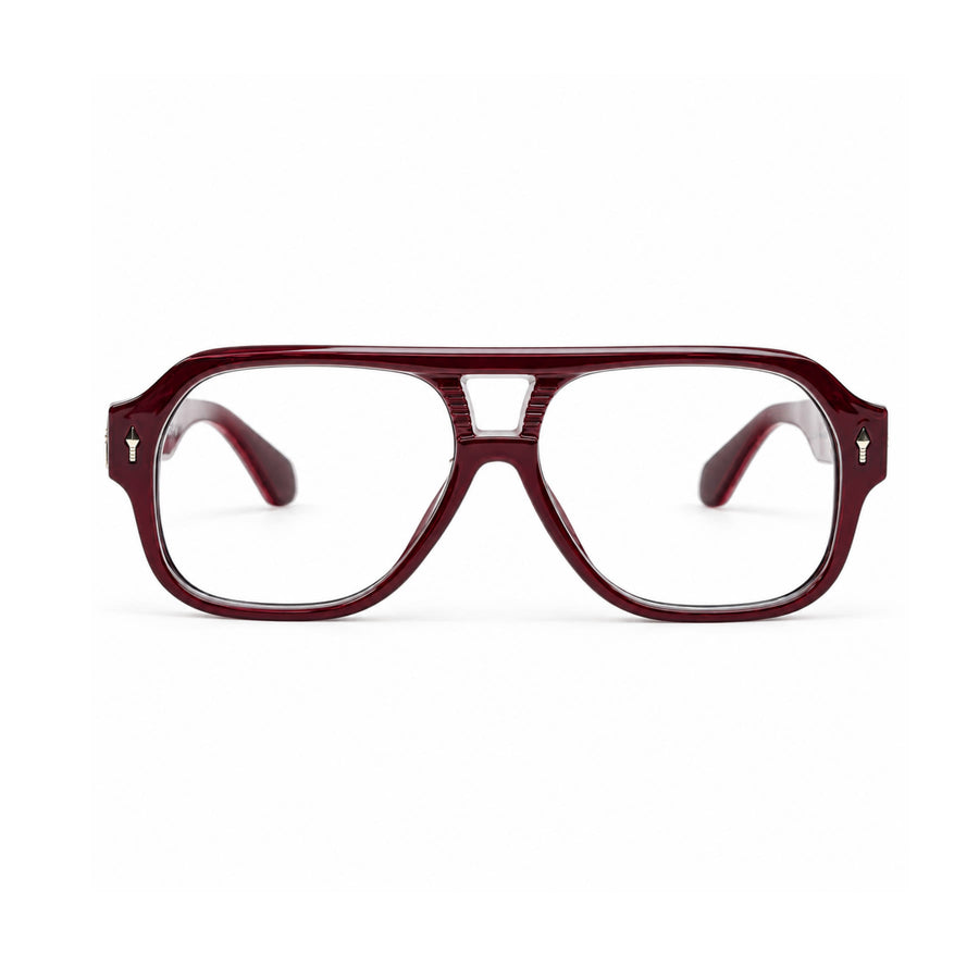 VM008 VERLIN Navigator Optical Frame in Burgundy — front view