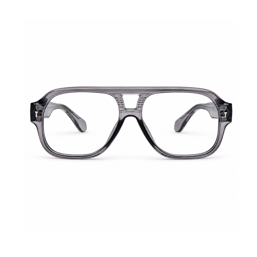 VM008 VERLIN Navigator Optical Frame in Grey Crystal — front view