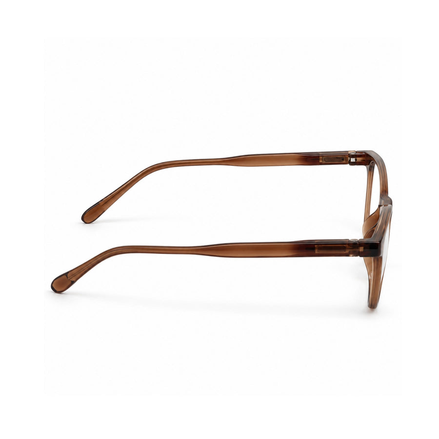 Basics 2802 Rounded Square Optical Frame in Brown — side view