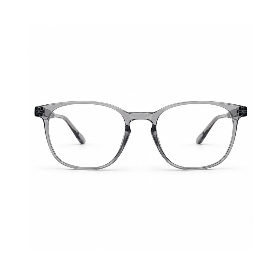 Basics 2802 Rounded Square Optical Frame in Grey — front view