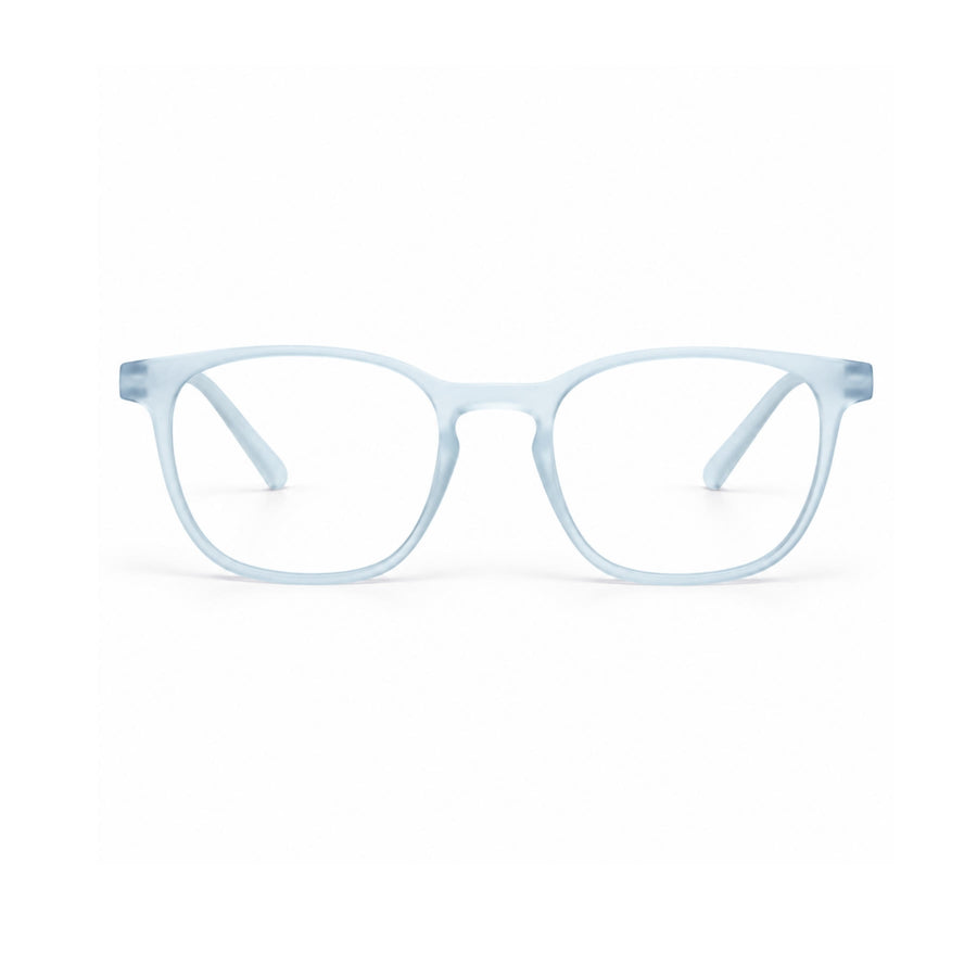 Basics 2802 Rounded Square Optical Frame in Ice Blue — front view