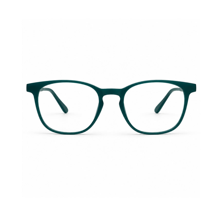 Basics 2802 Rounded Square Optical Frame in Teal — front view