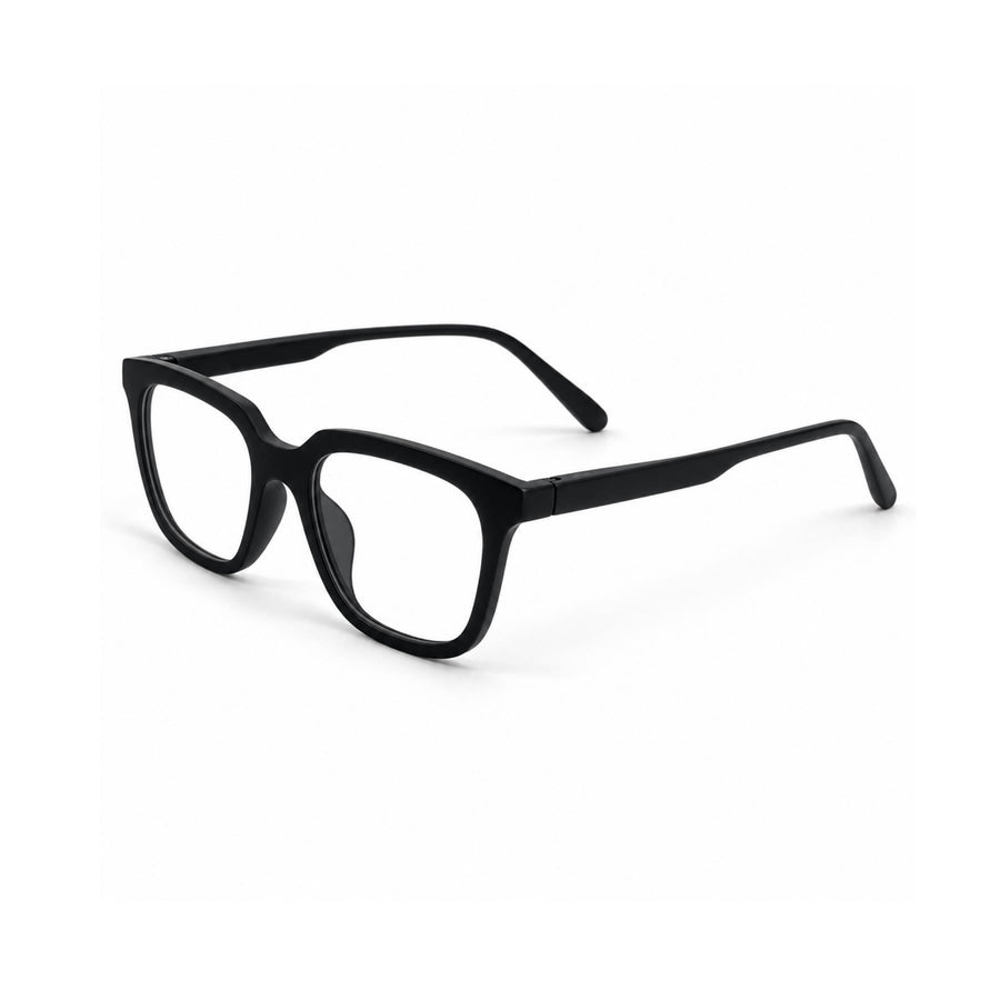 Basics Neo 2815 Square Optical Frame in Black — three-quarter view