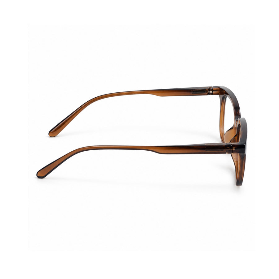 Basics Neo 2815 Square Optical Frame in Brown — side view