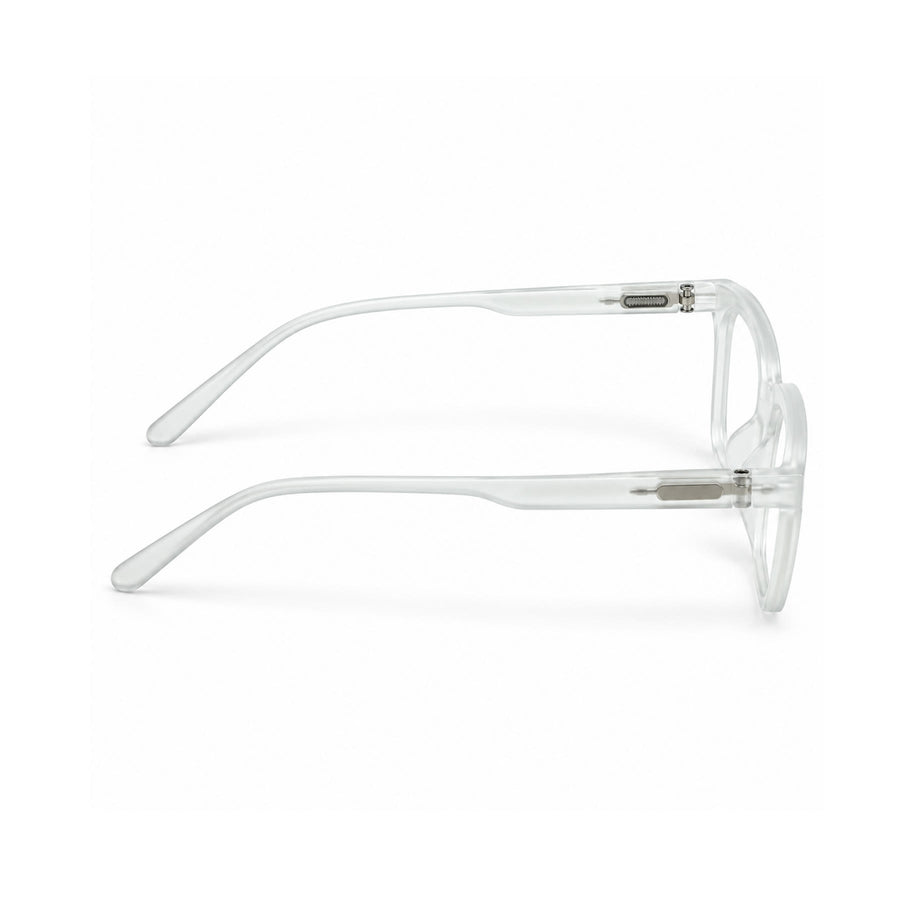 Basics Neo 2815 Square Optical Frame in Clear — side view