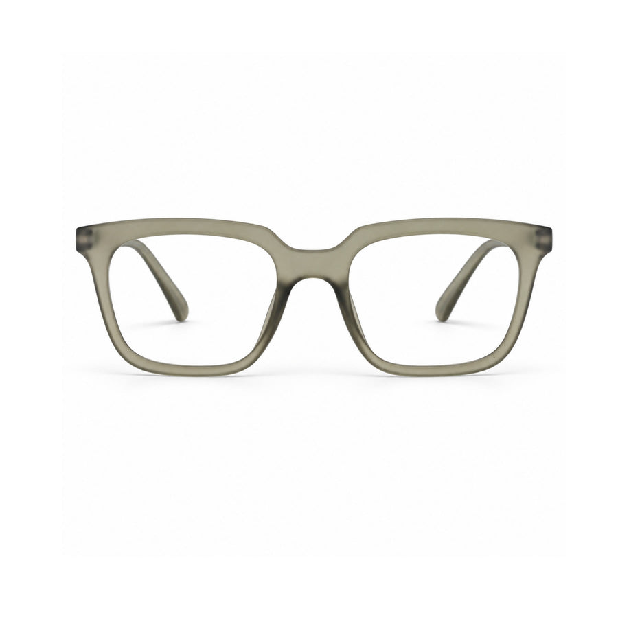 Basics Neo 2815 Square Optical Frame in Khaki Grey — front view