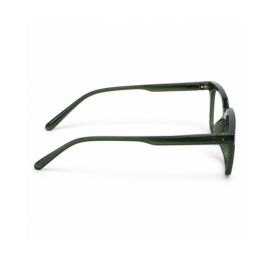 Basics Neo 2815 Square Optical Frame in Olive Green — side view