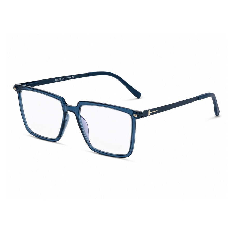 Wednesday 1001 Blue optical frame – angled side view