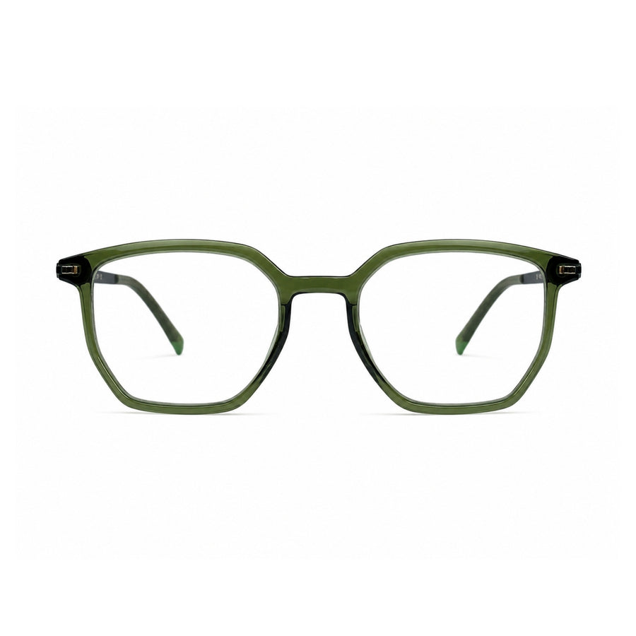 Wednesday 1003 Green optical frame – front view
