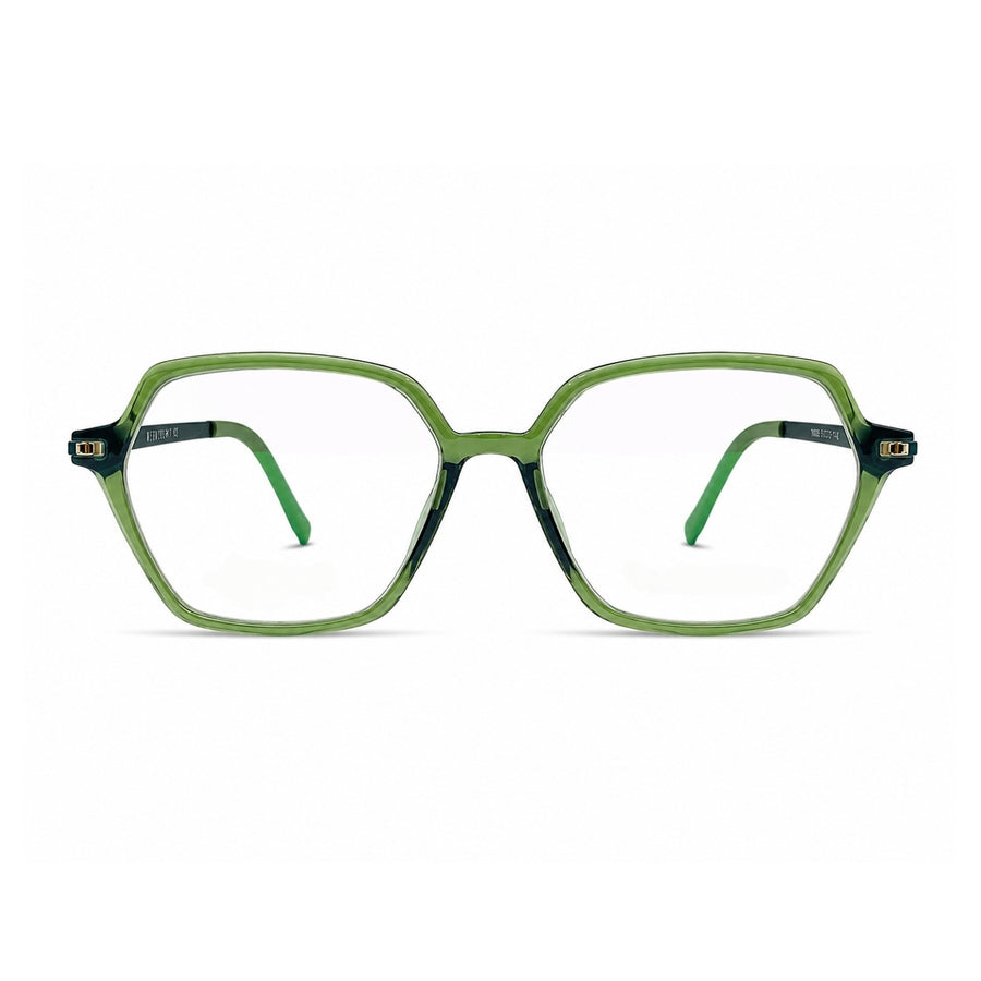 Wednesday 1005 Green optical frame – front view