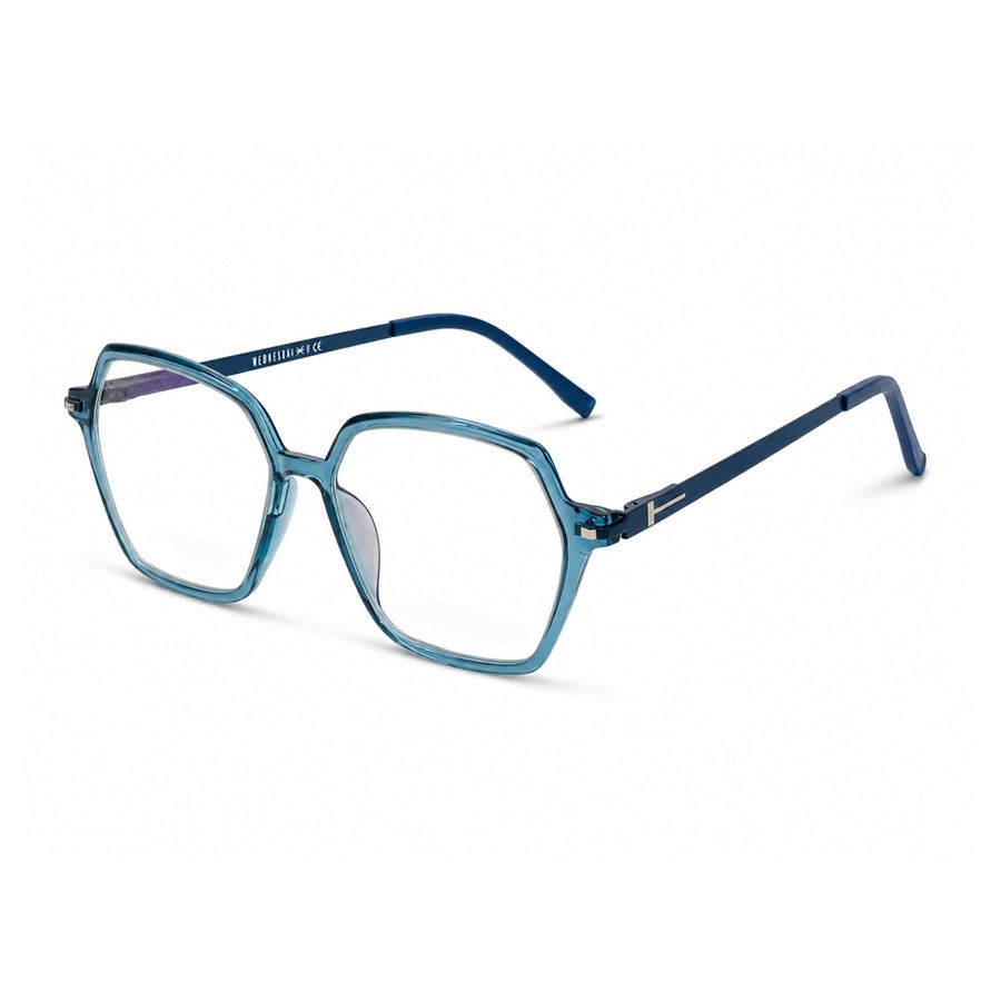 Wednesday 1005 Light Blue optical frame – left angle view