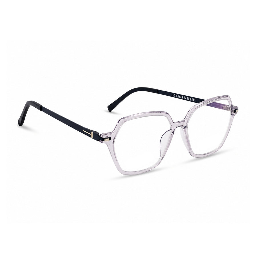 Wednesday 1005 Smoke Grey optical frame – right angle view