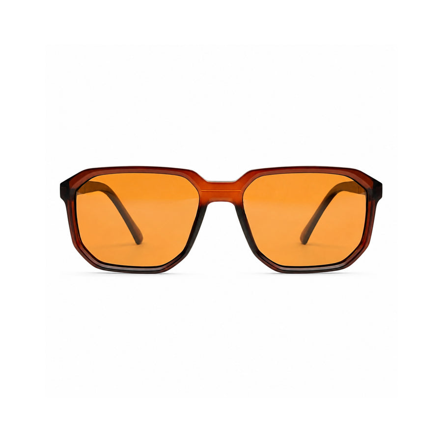 VERLIN 91128 BROWN Polarized Prescription-Friendly Sunglasses — supplied original front-angle product photo
